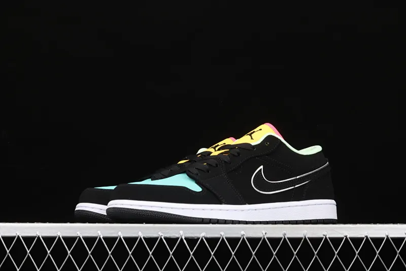 All categories Air Jordan Jordan series basketball shoes Air Jordan 1 Low G version pure original Air Jordan 1 Low AJ1 Joe 1 black blue yellow little Tiffany CK3022-013